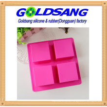 4 Square Silicone Handmake Soap Mold &Cake Mold